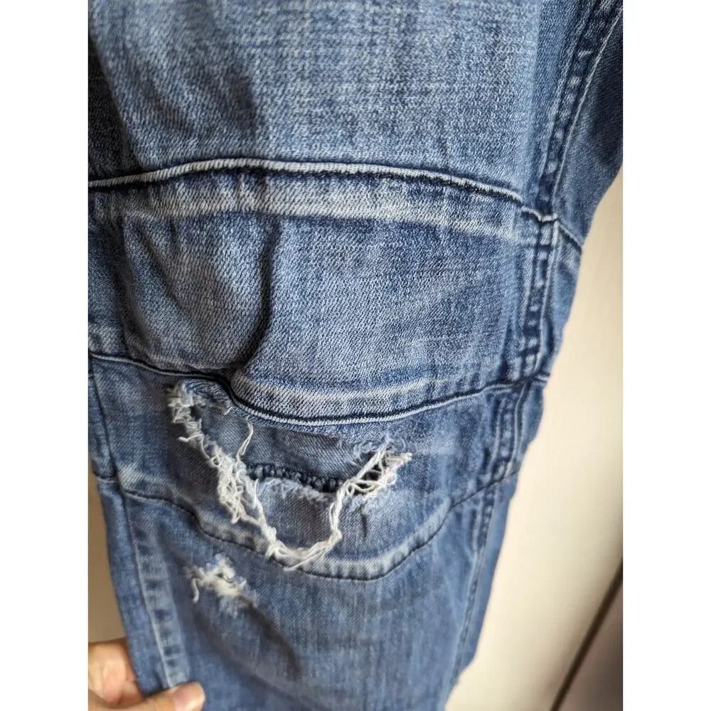 Heritage America Denim Distillery Distressed Men's Blue Jeans 40x34